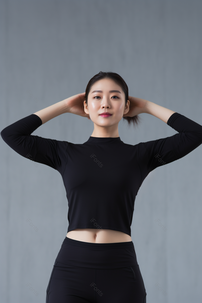 黑丝衣服健身美女展示优美身材曲线实拍摄影图,高清,摄影图,摄影图片,图片大全,摄影图免费下载